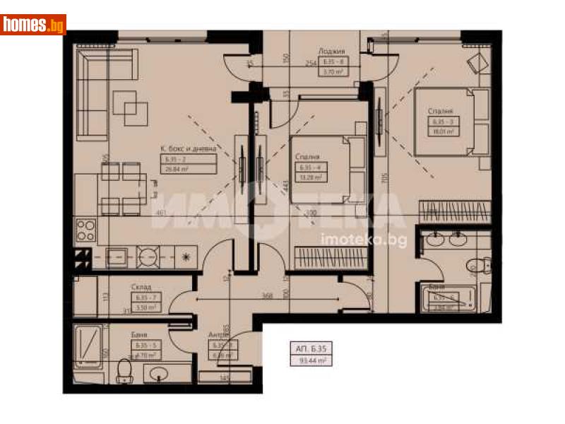 Тристаен, 113m² - Кв. Малинова Долина, София - Апартамент за продажба - ИМОТЕКА АД - 114143043
