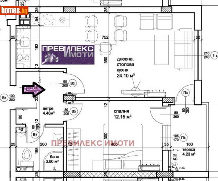 Двустаен, 70m² - Жк. Христо Ботев, Пловдив - Апартамент за продажба - Превилекс имоти ЕООД - 114241786