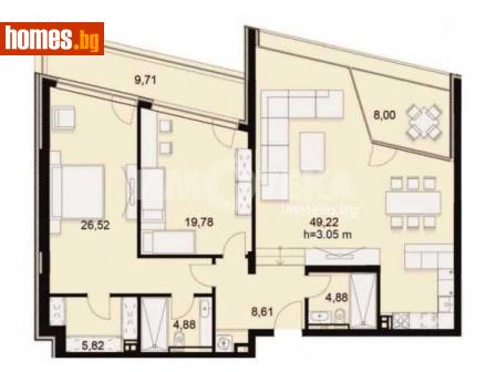 Тристаен, 178m² - Апартамент за продажба - 114437515
