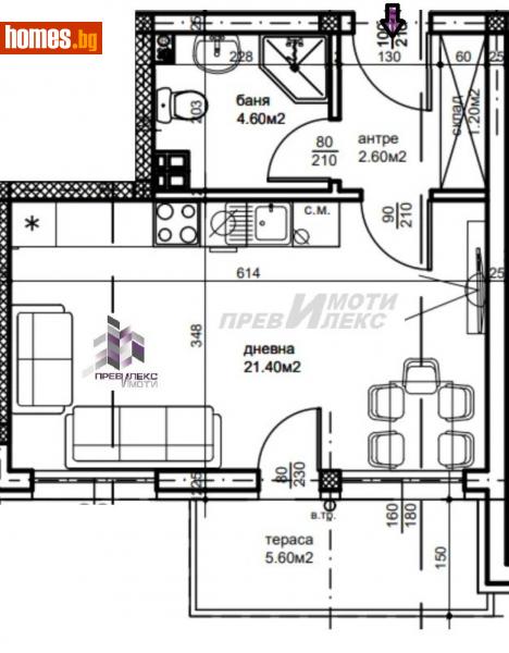 Едностаен, 47m² - Кв. Беломорски, Пловдив - Апартамент за продажба - Превилекс имоти ЕООД - 114480103