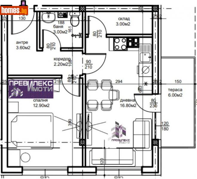 Двустаен, 64m² - Кв. Беломорски, Пловдив - Апартамент за продажба - Превилекс имоти ЕООД - 114480104