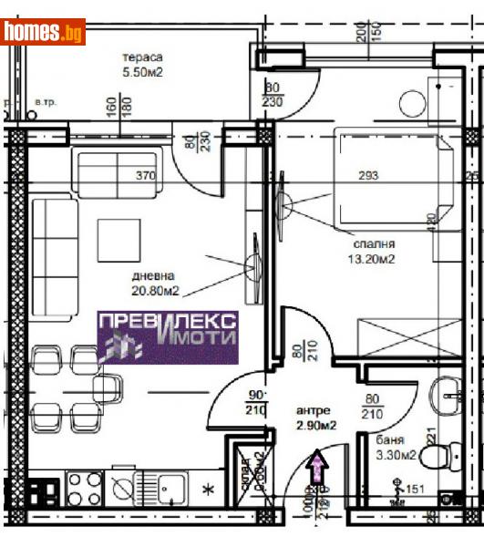 Двустаен, 60m² - Жк Южен, Пловдив - Апартамент за продажба - Превилекс имоти ЕООД - 114480106