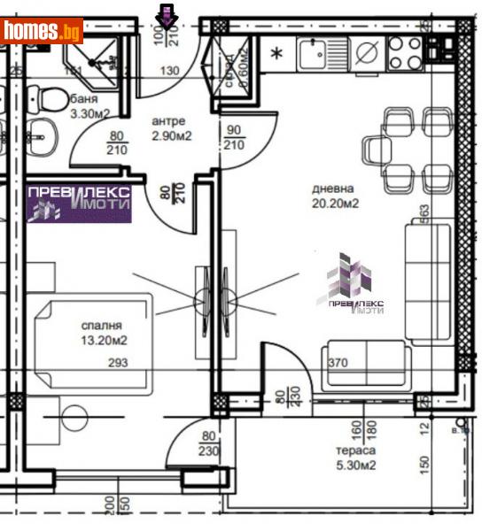 Двустаен, 60m² - Кв. Беломорски, Пловдив - Апартамент за продажба - Превилекс имоти ЕООД - 114480107