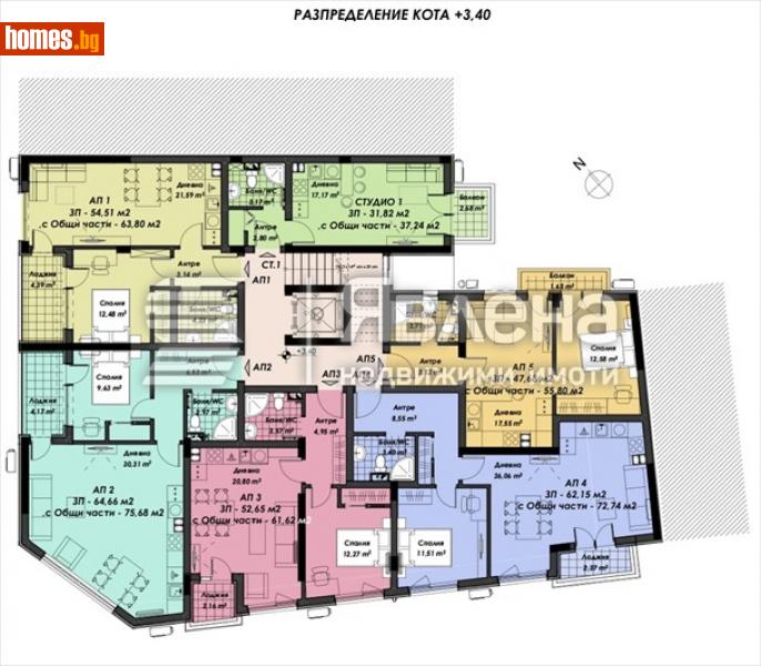 Двустаен, 72m² -  Широк Център, Пловдив - Апартамент за продажба - ЯВЛЕНА - 114607428
