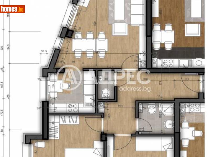 Тристаен, 116m² - Жк. Левски В, София - Апартамент за продажба - АДРЕС НЕДВИЖИМИ ИМОТИ - 114658651