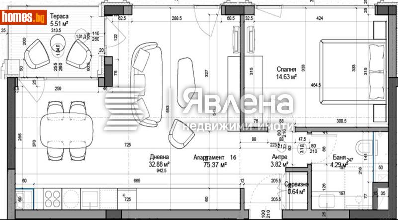 Двустаен, 86m² - Гр.Черноморец, Бургас - Апартамент за продажба - ЯВЛЕНА - 114659759