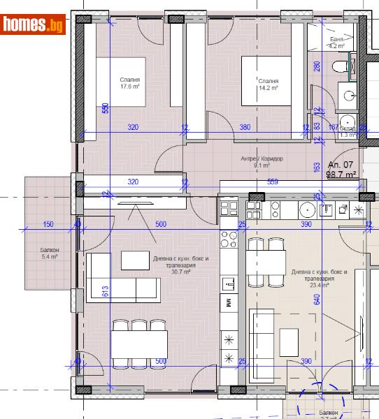 Тристаен, 118m² - Жк. Левски, София - Апартамент за продажба - ВМВ ИНЖЕНЕРИНГ ГРУП ЕООД - 114696744