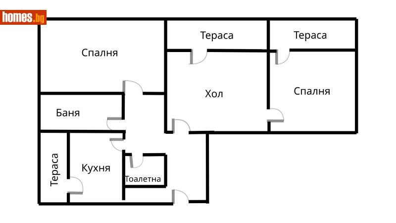 Двустаен, 85m² - снимка 1