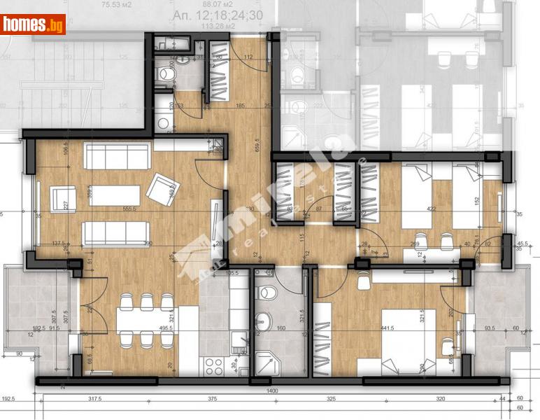 Тристаен, 139m² - Жк. Левски В, София - Апартамент за продажба - МИРЕЛА - 114973754