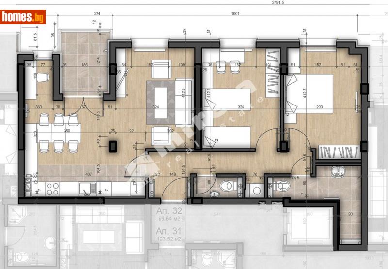 Тристаен, 123m² - Жк. Левски В, София - Апартамент за продажба - МИРЕЛА - 114973804