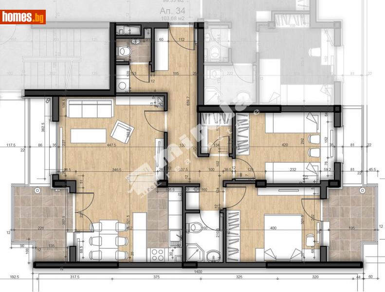 Тристаен, 128m² - Жк. Левски В, София - Апартамент за продажба - МИРЕЛА - 114973814