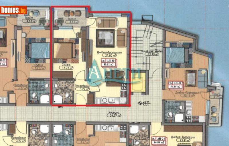 Двустаен, 81m² - Жк. Дружба 1, София - Апартамент за продажба - АНЕТИ - 115029164