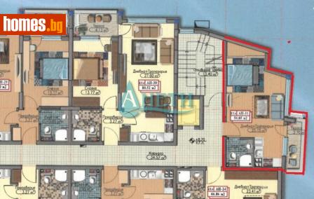 Едностаен, 51m² - Апартамент за продажба - 115029167