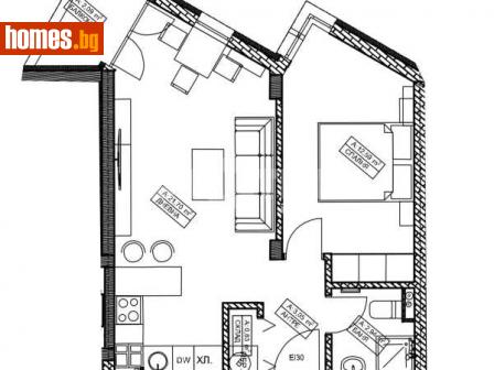 Двустаен, 57m² - Апартамент за продажба - 115241607