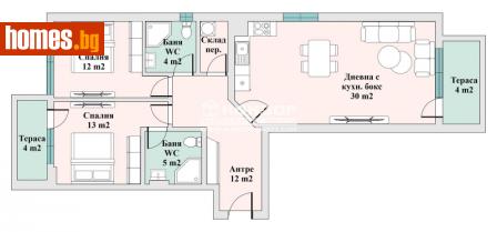 Тристаен, 124m² - Апартамент за продажба - 115271120
