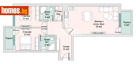 Тристаен, 116m² - Апартамент за продажба - 115271129