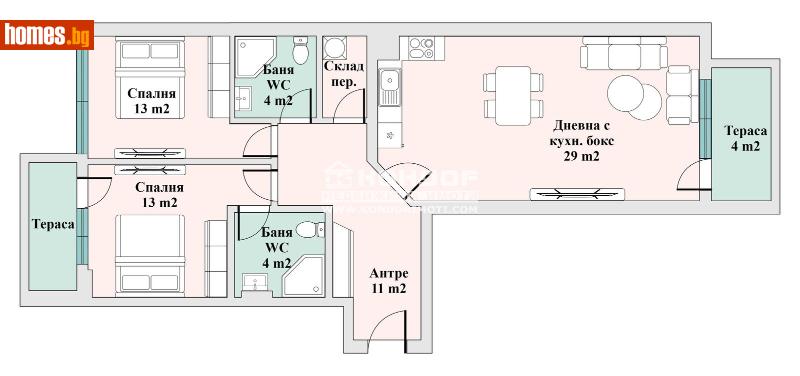 Тристаен, 116m² - Жк. Тракия, Пловдив - Апартамент за продажба - КОНДОР НЕДВИЖИМИ ИМОТИ - 115271129