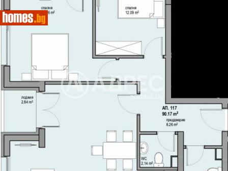 Тристаен, 108m² - Апартамент за продажба - 115322947