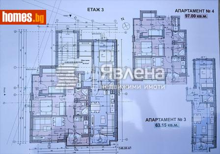 Тристаен, 97m² - Апартамент за продажба - 115323394