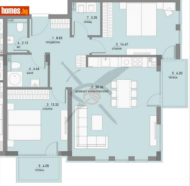 Тристаен, 120m² - Кв. Малинова Долина, София - Апартамент за продажба - ЕКС НВД - 115324219