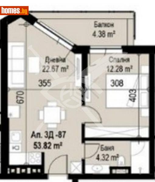 Двустаен, 64m² - Жк. Банишора, София - Апартамент за продажба - ЕКС НВД - 115356023