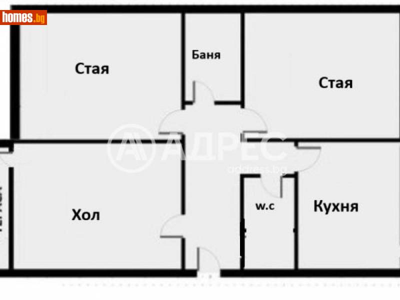 Тристаен, 76m² - Жк. Дианабад, София - Апартамент за продажба - АДРЕС НЕДВИЖИМИ ИМОТИ - 115369751