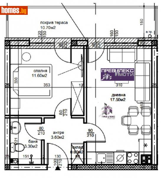 Двустаен, 61m² - Кв. Беломорски, Пловдив - Апартамент за продажба - Превилекс имоти ЕООД - 115410965