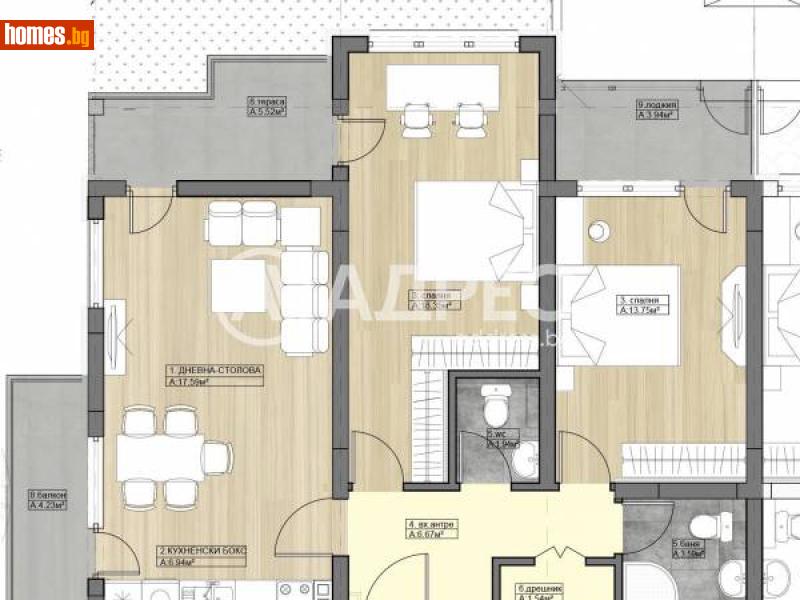 Тристаен, 121m² - Жк. Дружба 2, София - Апартамент за продажба - АДРЕС НЕДВИЖИМИ ИМОТИ - 115463536