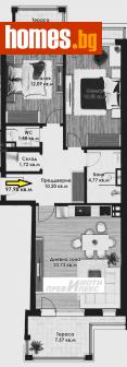 Тристаен, 112m² - Апартамент за продажба - 115576221