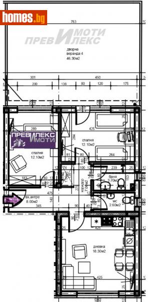 Тристаен, 131m² - Жк. Христо Смирненски, Пловдив - Апартамент за продажба - Превилекс имоти ЕООД - 115660900