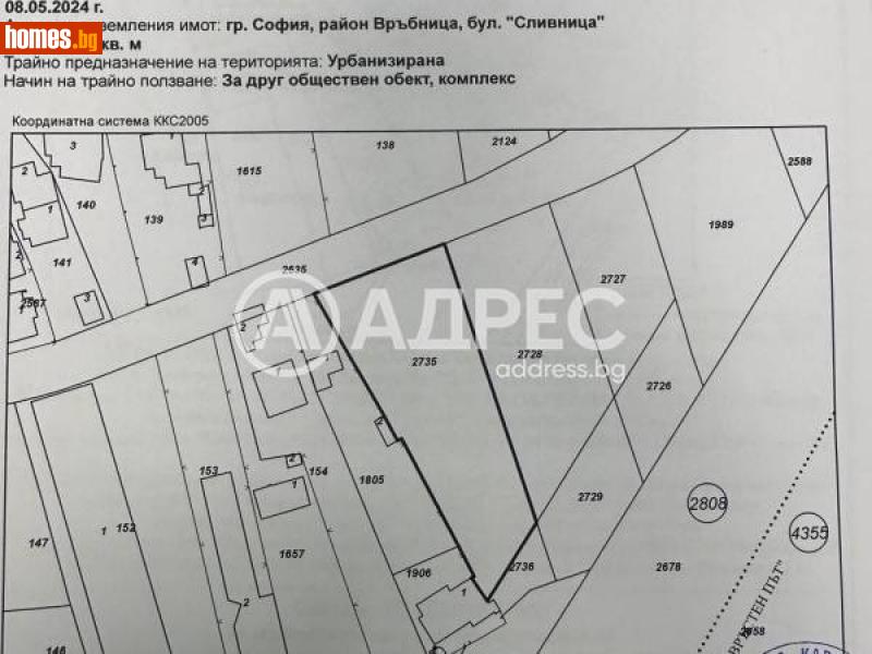 Парцел, 1548m² - Жк. Люлин 1, София - Парцел за продажба - АДРЕС НЕДВИЖИМИ ИМОТИ - 115725247
