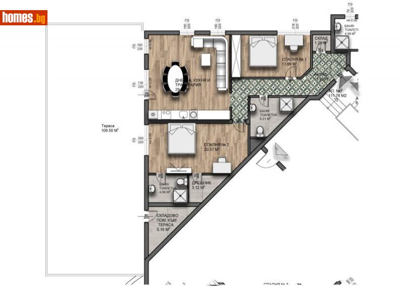 Тристаен, 220m² - С.Малки Чифлик, Велико Търново - Апартамент за продажба - PROPER HOMES - 115744808