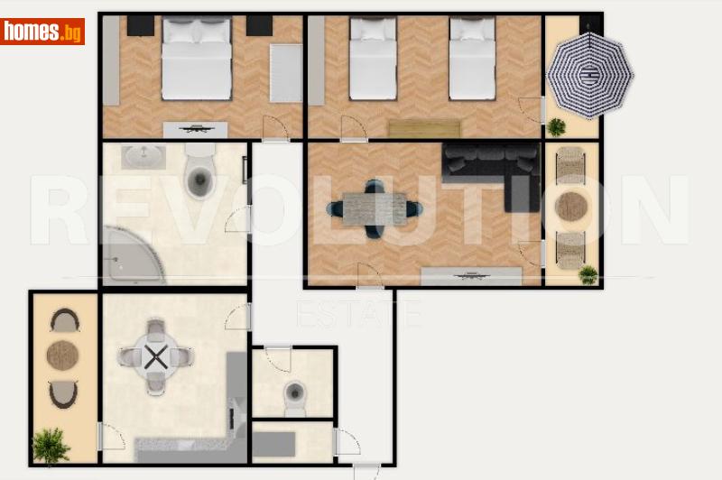Тристаен, 85m² - Жк. Надежда 3, София - Апартамент за продажба - Революшън Естейт - 115776294