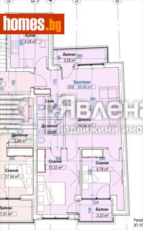 Тристаен, 105m² - Апартамент за продажба - 115841009