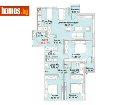 Многостаен, 144m² - Апартамент за продажба - 115853806