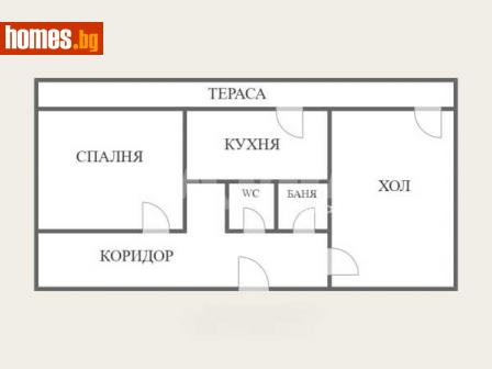Двустаен, 57m² - Апартамент за продажба - 115868289