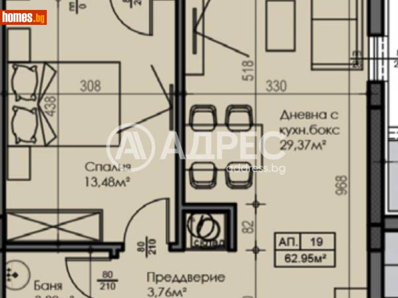 Двустаен, 69m² - Кв. Малинова Долина, София - Апартамент за продажба - АДРЕС НЕДВИЖИМИ ИМОТИ - 115958596