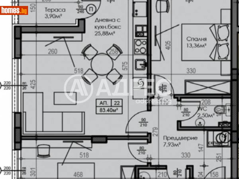 Тристаен, 90m² - Кв. Малинова Долина, София - Апартамент за продажба - АДРЕС НЕДВИЖИМИ ИМОТИ - 115958608