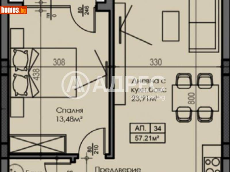Двустаен, 62m² - Кв. Малинова Долина, София - Апартамент за продажба - АДРЕС НЕДВИЖИМИ ИМОТИ - 115958632