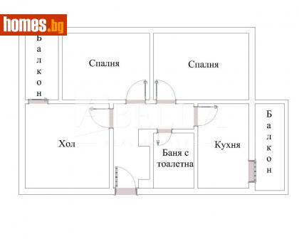 Тристаен, 87m² - Апартамент за продажба - 116062650