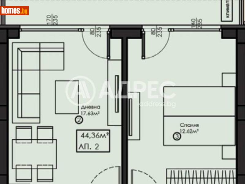 Двустаен, 75m² - Кв. Малинова Долина, София - Апартамент за продажба - АДРЕС НЕДВИЖИМИ ИМОТИ - 116140502