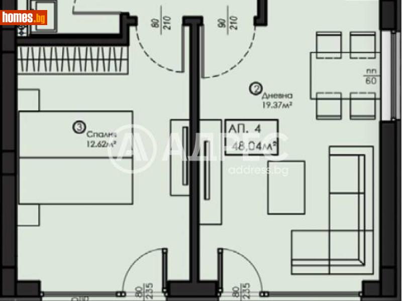 Двустаен, 77m² - Кв. Малинова Долина, София - Апартамент за продажба - АДРЕС НЕДВИЖИМИ ИМОТИ - 116140514