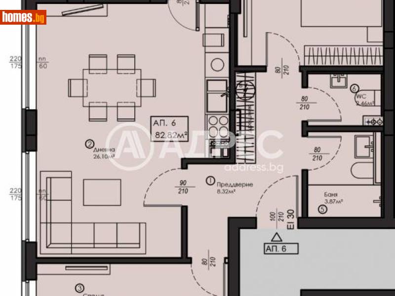 Тристаен, 107m² - Кв. Малинова Долина, София - Апартамент за продажба - АДРЕС НЕДВИЖИМИ ИМОТИ - 116140526