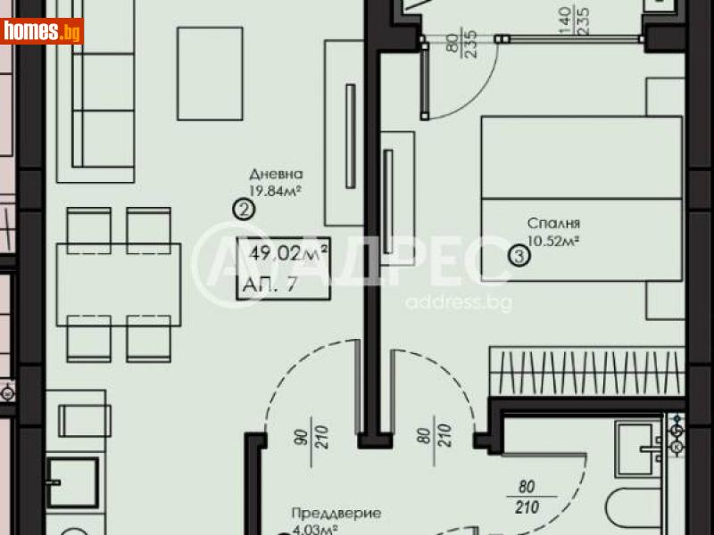 Двустаен, 64m² - Кв. Малинова Долина, София - Апартамент за продажба - АДРЕС НЕДВИЖИМИ ИМОТИ - 116140532
