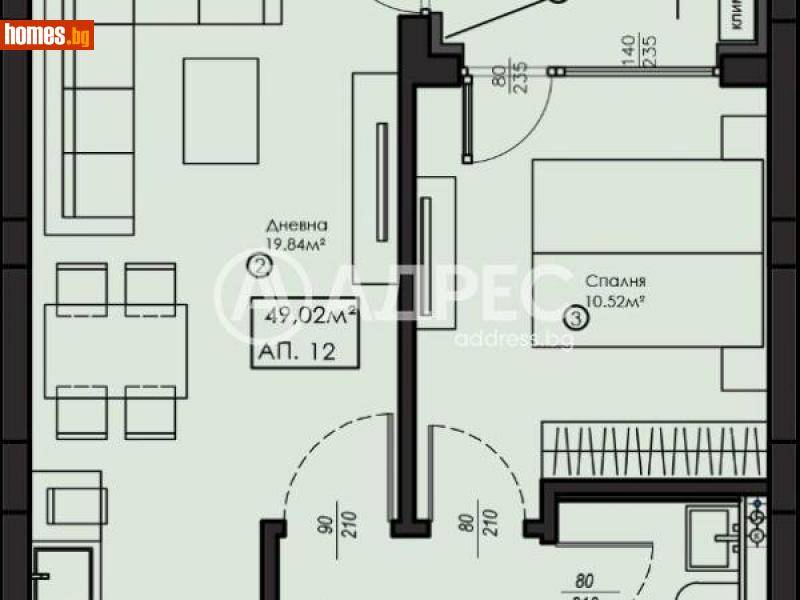 Двустаен, 64m² - Кв. Малинова Долина, София - Апартамент за продажба - АДРЕС НЕДВИЖИМИ ИМОТИ - 116140544