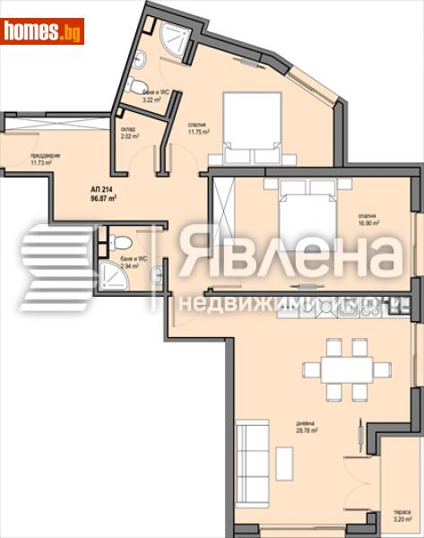 Тристаен, 114m² - Жк. Левски Г, София - Апартамент за продажба - ЯВЛЕНА - 116140888