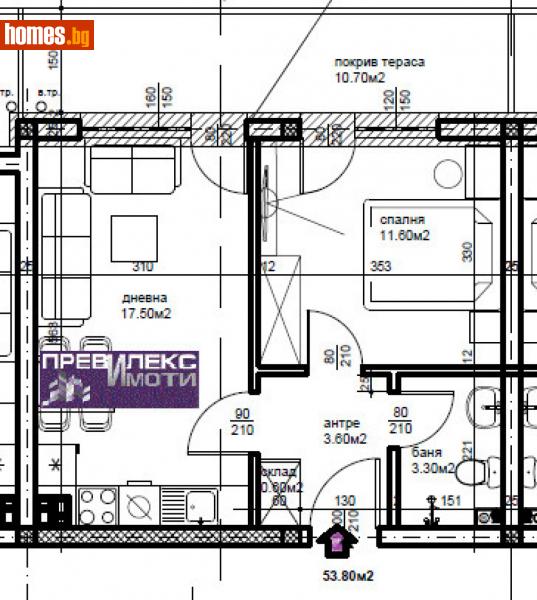 Двустаен, 61m² - Кв. Беломорски, Пловдив - Апартамент за продажба - Превилекс имоти ЕООД - 116162608