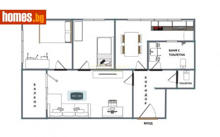 Тристаен, 80m² - Апартамент за продажба - 116176531
