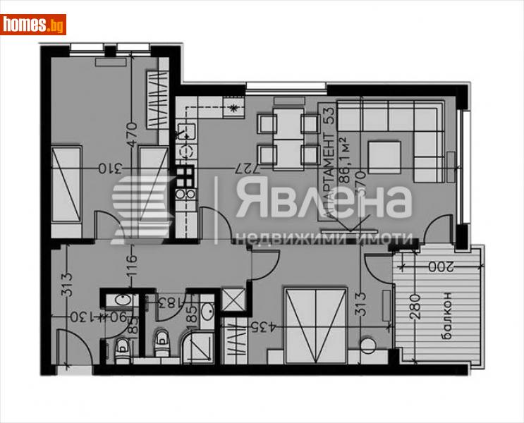 Тристаен, 103m² - Кв. Манастирски Ливади, София - Апартамент за продажба - ЯВЛЕНА - 116228246