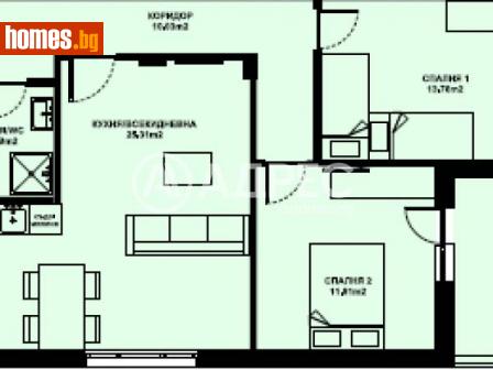 Тристаен, 90m² - Апартамент за продажба - 116290519